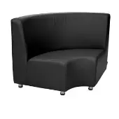 Curved Back Sofa Color Black by Environments