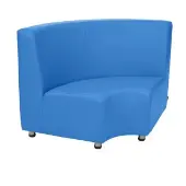 Curved Back Sofa Color Medium Blue by Environments