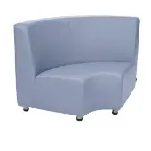 Curved Back Sofa Color Smoke Blue by Environments