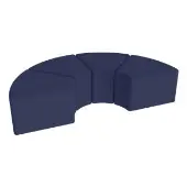 Pro Series Upholstered Arc Ottoman 12 Height 4 Pack Color Navy by Factory Direct Partners