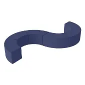Pro Series Upholstered S Curve Ottoman 18 Height 6 Pack Color Navy by Factory Direct Partners