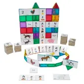 Letters Numbers and Animals Tile Toppers Kit 120pcs by Learn and Grow Toys