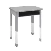 Interchange Adjustable Rectangle Open Front Desk Color Gray by Really Good Stuff LLC