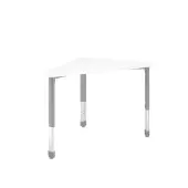 Interchange Wing Desk Adjustable Height Collaborative Student Desk Color White by Really Good Stuff LLC