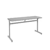 Silhouette Two Student Desk Color Gray by Really Good Stuff LLC