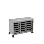 Cascade Mega Case with Bins Mobile Metal Storage Cabinet by Sandlock Sandbox