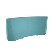 Flowform Curved Bench Divider Color Sky Blue by Really Good Stuff LLC