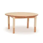 Medium Adjustable Height Circular Table Seats 4 Durable Beech Frame by Millhouse