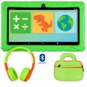 7 Tablet Bag and Headphones in Green Set of 3 by Contixo