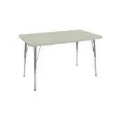 30 x 60 Rectangle La Madera Activity Table with Standard Legs Sanddrift Silver by Factory Direct Partners