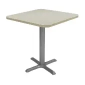 30 x 30 Square Cafe Bistro Table Sand Drift Silver by Factory Direct Partners