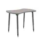 Adapte 25 x 37 Bowtie Thermofused Activity Table with Adjustable Tapered Legs Color Gray by Factory Direct Partners