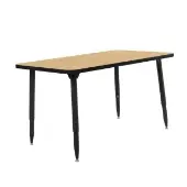 Adapte 30 x 48 Rectangle Thermofused Activity Table with Adjustable Tapered Legs Color Maple Top with Black Edge by Factory Direct Partners