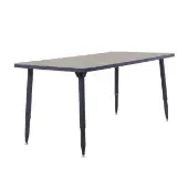 Adapte 30 x 60 Rectangle Thermofused Activity Table with Adjustable Tapered Legs Color Gray by Factory Direct Partners