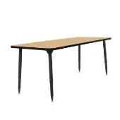Adapte 30 x 72 Rectangle Activity Table with Adjustable Tapered Legs Color Maple Top with Black Edge by Factory Direct Partners