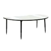 Adapte 48 x 72 Kidney Dry Erase Activity Table with Adjustable Tapered Legs Whiteboard Black by Factory Direct Partners