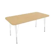 24 x 48 Rectangle Activity Table with Standard Legs Color White by Factory Direct Partners