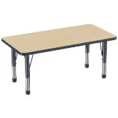 24 x 48 Rectangle Activity Table with Adjustable Chunky Legs Color Navy by Factory Direct Partners