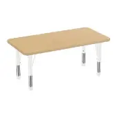 24 x 48 Rectangle Activity Table with Adjustable Chunky Legs Color White by Factory Direct Partners