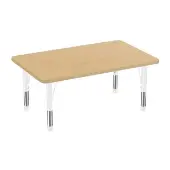 30 x 48 Rectangle Woodgrain Activity Table with Adjustable Chunky Legs Color White by Factory Direct Partners