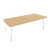 30 x 60 Rectangle Activity Table with Standard Legs Color White by Factory Direct Partners
