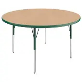 48 Round La Madera Activity Table with Standard Legs Color Green by Factory Direct Partners