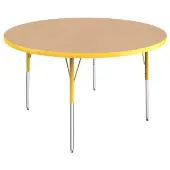 48 Round La Madera Activity Table with Standard Legs Color Yellow by Factory Direct Partners