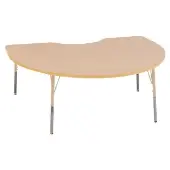 48 x 72 Kidney La Madera Activity Table with Standard Legs Color Sand by Factory Direct Partners