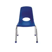 14 Stack Chair with Ball Glides 6 Pack Color Blue by Factory Direct Partners