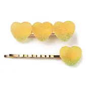 Gradient Heart Resin & Iron Clips Sets