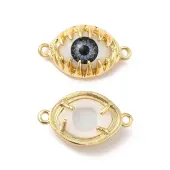 Evil Eye Resin Brass Connector Charms
