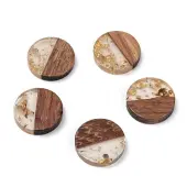 Transparent Resin & Walnut Wood Pendants