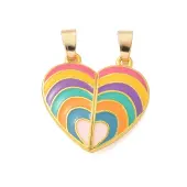 Alloy Enamel Split Pendants