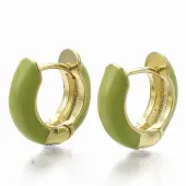 Brass Huggie Hoop Earrings