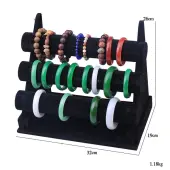 3-Tier Velvet Detachable Flannel Bracelet Display Stands