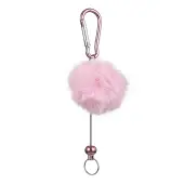 Aluminum Alloy Pom Pom Ball Beadable Keychain Bar