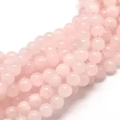 Natural Rose Quartz Round Bead Strands