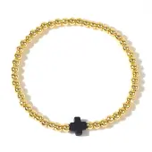 304 Stainless Steel Bead Stretch Bracelets for Women