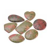 Natural Unakite Pendants