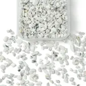 50G Natural Howlite Chip Beads