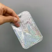 Rectangle Glitter Holographic Plastic Zip Lock Gift Bags