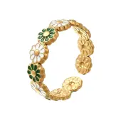 304 Stainless Steel Enamel Open Cuff Rings