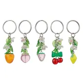 Fruits & Leaf Acrylic Pendant Keychain