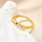 Brass Micro Pave Cubic Zirconia Cuff Rings for Women