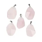 Natural Rose Quartz Pendants