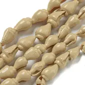 Spray Painted Natural Spiral Shell Beads Strands