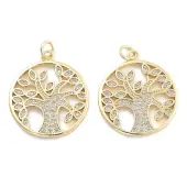 Brass Pave Cubic Zirconia Pendants