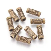 Tibetan Style Alloy Tube Beads