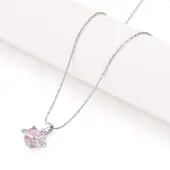 304 Brass Cubic Zirconia Heart Pendant 304 Stainless Steel Chain Necklaces