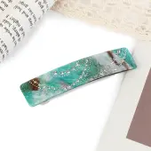 Cellulose Acetate with Rhinestone Hair Barrettes